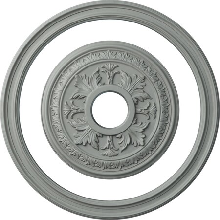 Ekena Millwork 24-in. OD x 20-in. ID Ceiling Ring with 15 3/8-in. OD Ceiling Medallion Baltimore Accent Kit CRM23CL15BA
